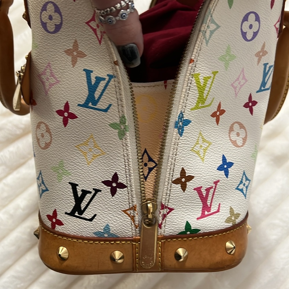 Louis Vuitton Alma White Murakami Bag, Rare Takashi Murakami Collaboration - Picture 11 of 12